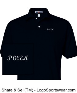 Blue PGCEA Logo Polo Shirt Design Zoom
